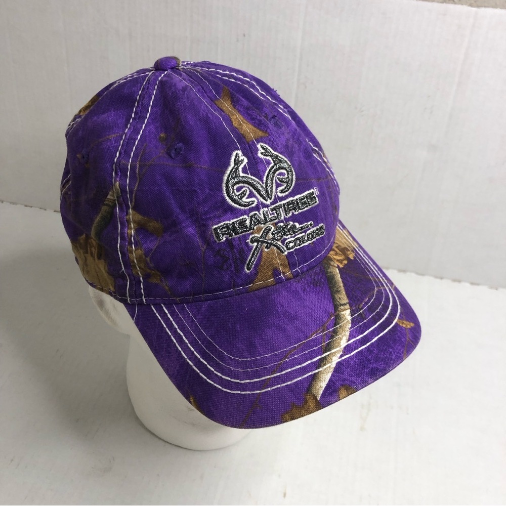 Signatures Realtree Hat Cap Extra Colors Purple Brown Hook Loop Baseball